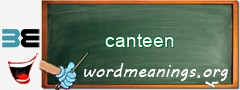 WordMeaning blackboard for canteen